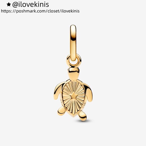 Pandora Green Turtle Mini Dangle Charm - Picture 2 of 5